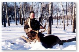 Adam took this chocolate brown fallow deer late in the season.